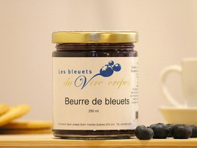 Beurre de bleuets, produit du terroir, Les Bleuets du Vire-Crêpe