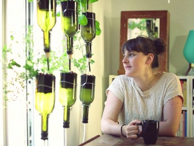 Jardin en bouteilles, BioCité, fenêtre maraîchère, window farm, jardinage intérieur