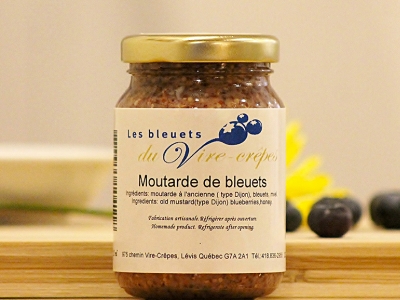 Moutarde aux bleuets, produit du terroir, Les Bleuets du Vire-Crêpe