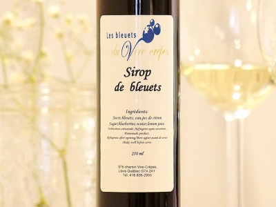 Sirop de bleuets, produits du terroir, Les Bleuets du Vire-Crêpe